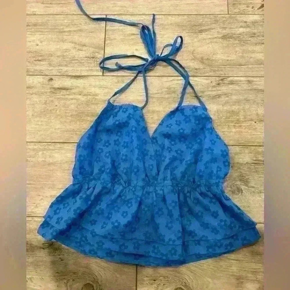 Liberty Love Tops - Liberty Love blue halter top size small